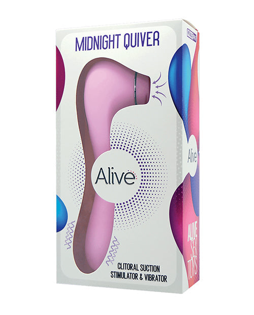 Alive Midnight Quiver Suction Vibrator - Pink