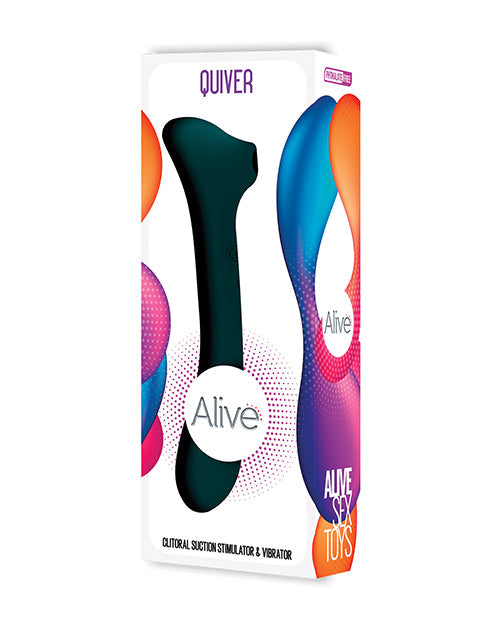 Alive Quiver Suction Vibrator - Teal