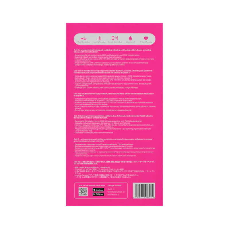 Lovense Osci 3 Oscillating G-Spot Rabbit Vibrator