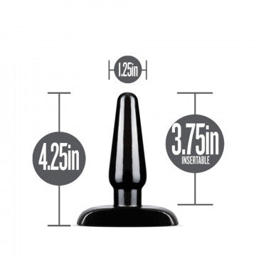 Anal Adventures Basic Anal Plug Small Black