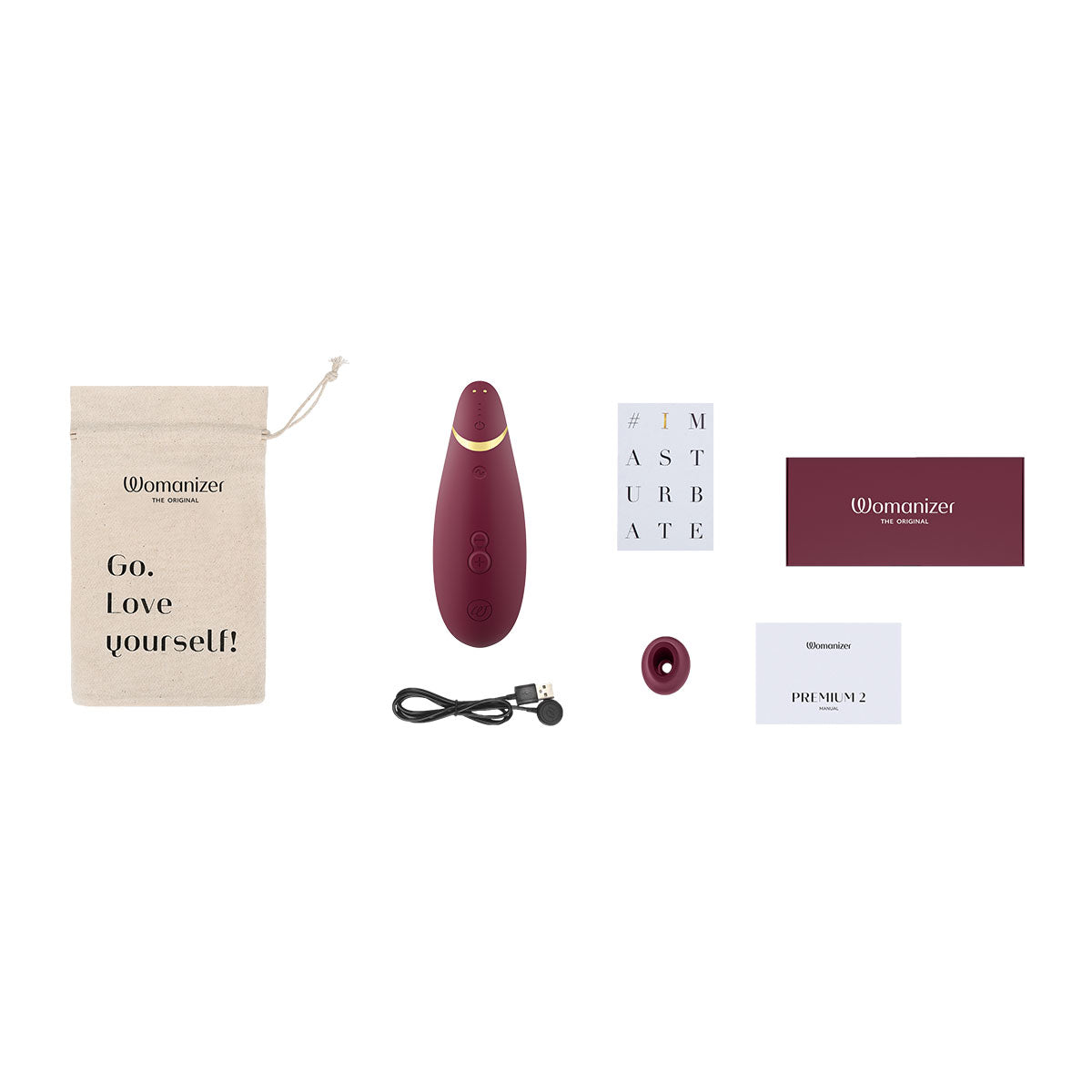 Womanizer Premium 2 Clit Sucker - Bordeaux