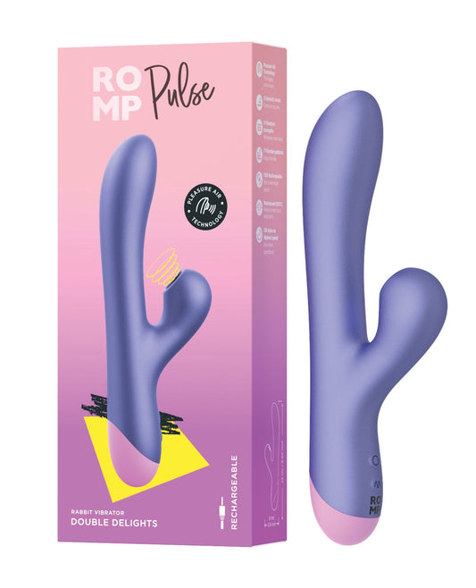 ROMP Pulse Air Pulse Rabbit Vibrator - Purple 3D