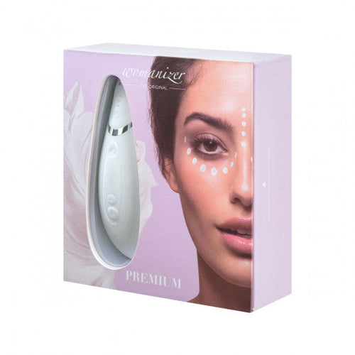 Womanizer Premium Clit Sucker - White/Chrome