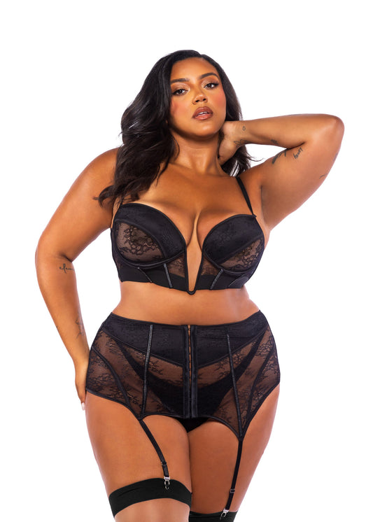 Black Belle Noir Garter Skirt Set