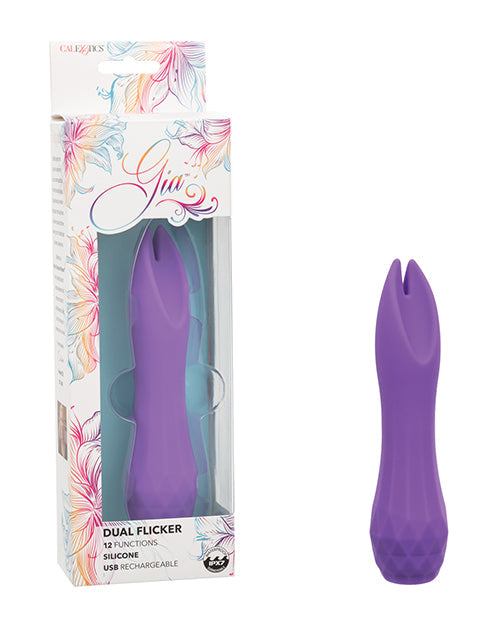 Gia Dual Flicker Vibrator - Purple