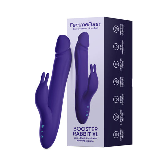 FemmeFunn Booster Rabbit Vibrator XL Dark Purple