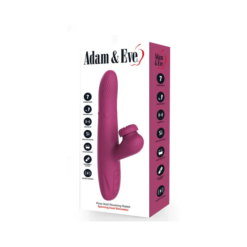 Adam & Eve Rose Gold Revolving Rabbit Vibrator