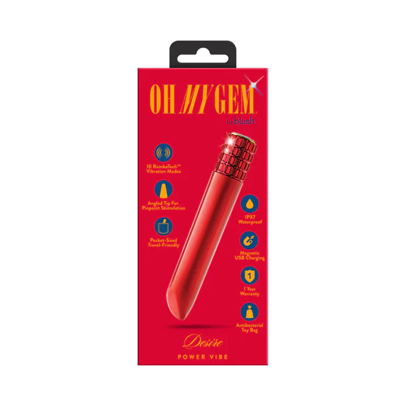 Blush Oh My Gem Desire Bullet Vibrator Ruby