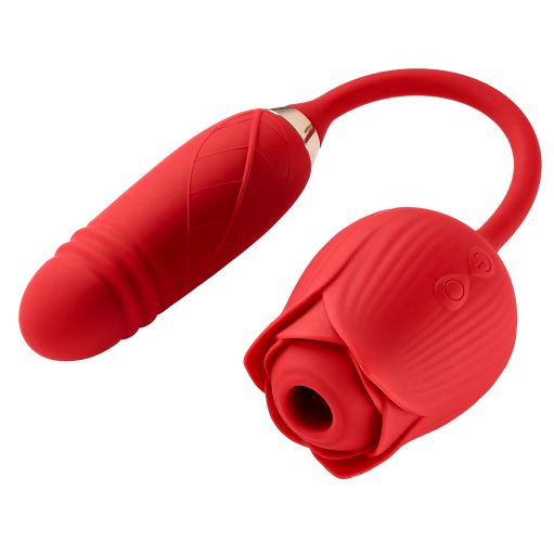 Rose Plus Suction + Thrusting Vibrator