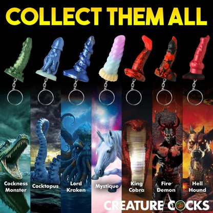 Creature Cocks Hell-Hound, Lord Kraken & King Cobra Keychain Set