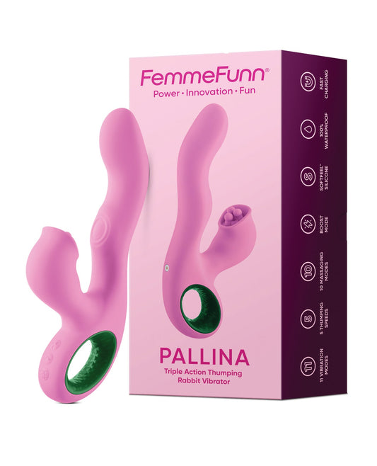 Femme Funn Pallina Triple Action Rabbit Vibrator Pink