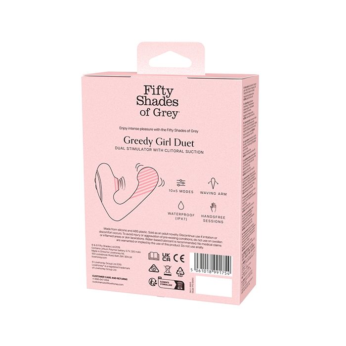Fifty Shades of Grey Greedy Girl Duet Clitoral Suction Vibrator