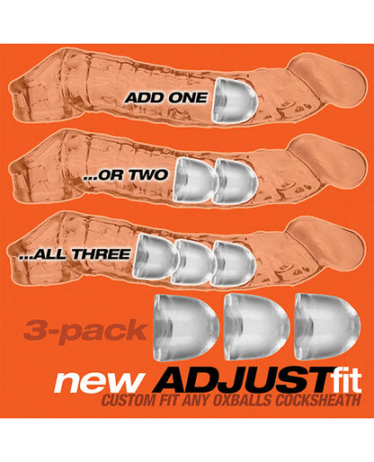 Oxballs Cocksheath Adjustfit Inserts Pack of 3 Clear
