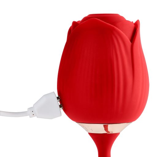 Rose Plus Suction + Thrusting Vibrator